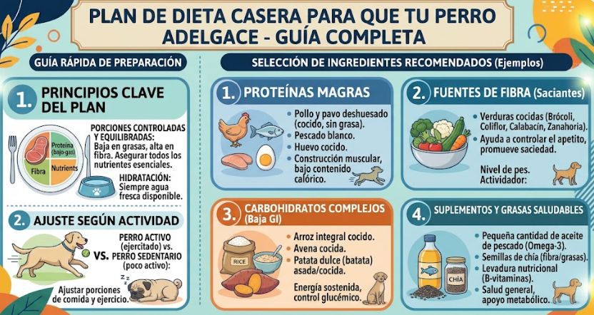 Raciones de comida casera para perro con pavo y verduras listas para servir